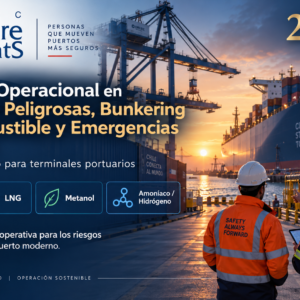 Terminal portuario con operación de bunkering multicombustible y equipo de seguridad operacional